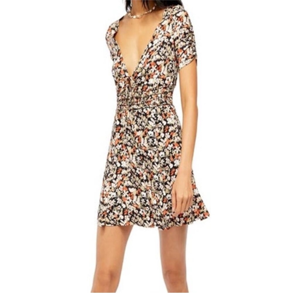Free People Floral Mini Sun Dress